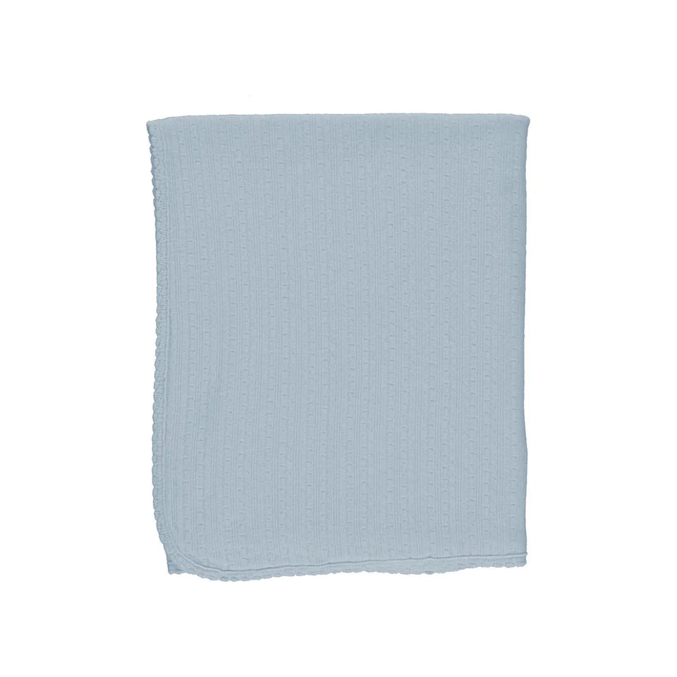 Bebe Organic Pointelle Blanket in Sky