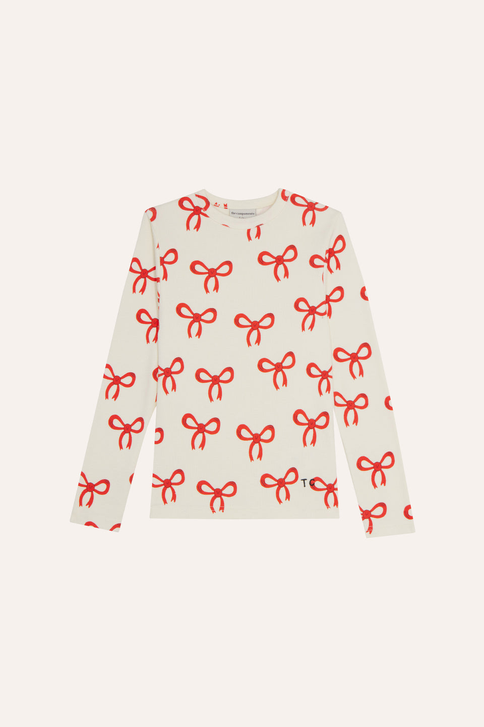 The Campamento Ecru Big Bows T-Shirt