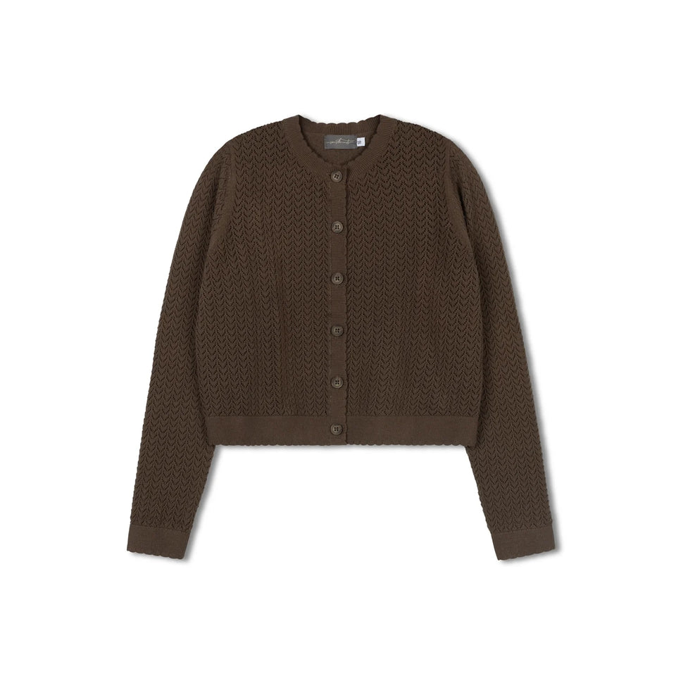 Sweet Threads Taupe Knit Olive Cardigan