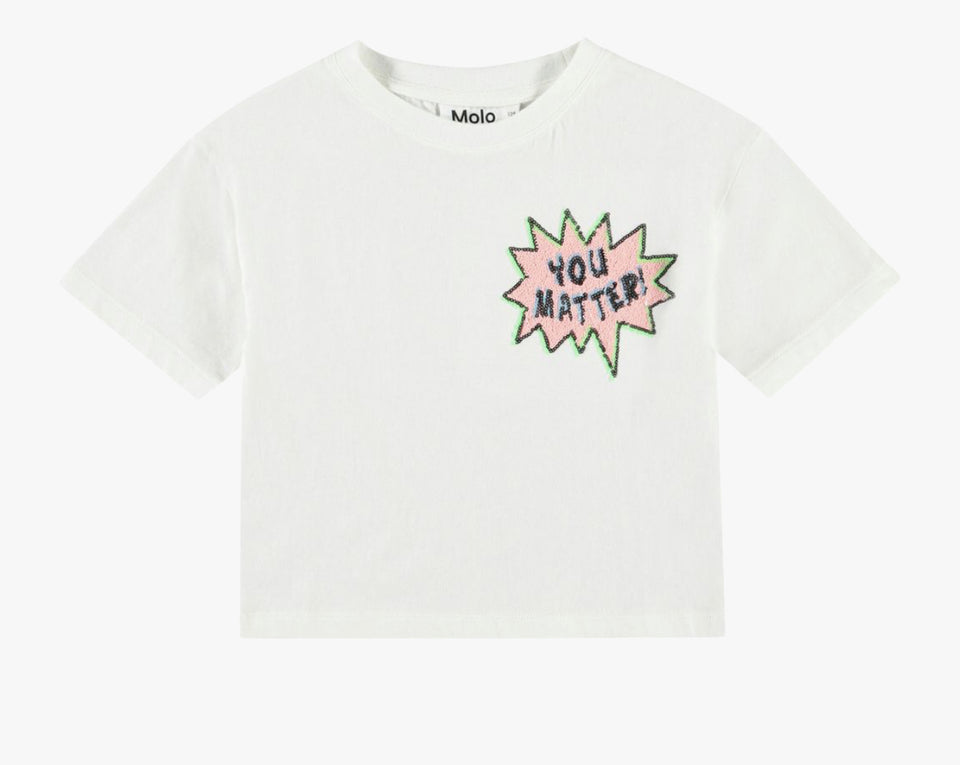 Molo Glitter Reinetta Knit Short Sleeve T-Shirt