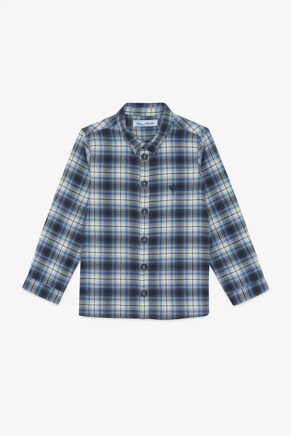Tartine Bleu Grey Plaid Shirt