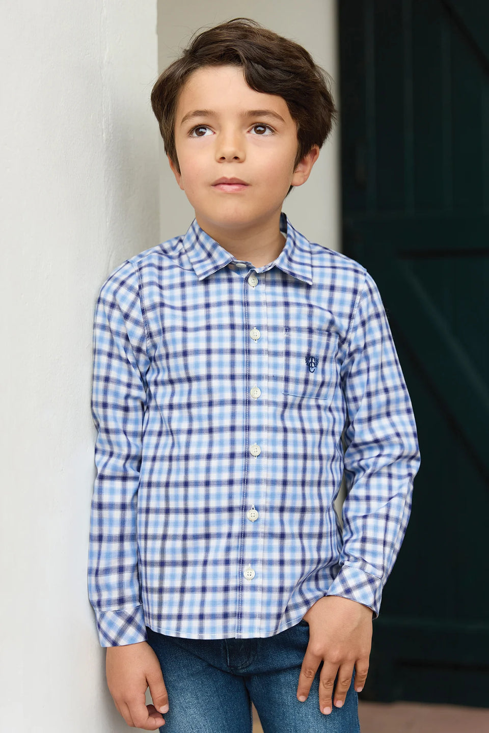 Tartine Marine Plaid Shirt