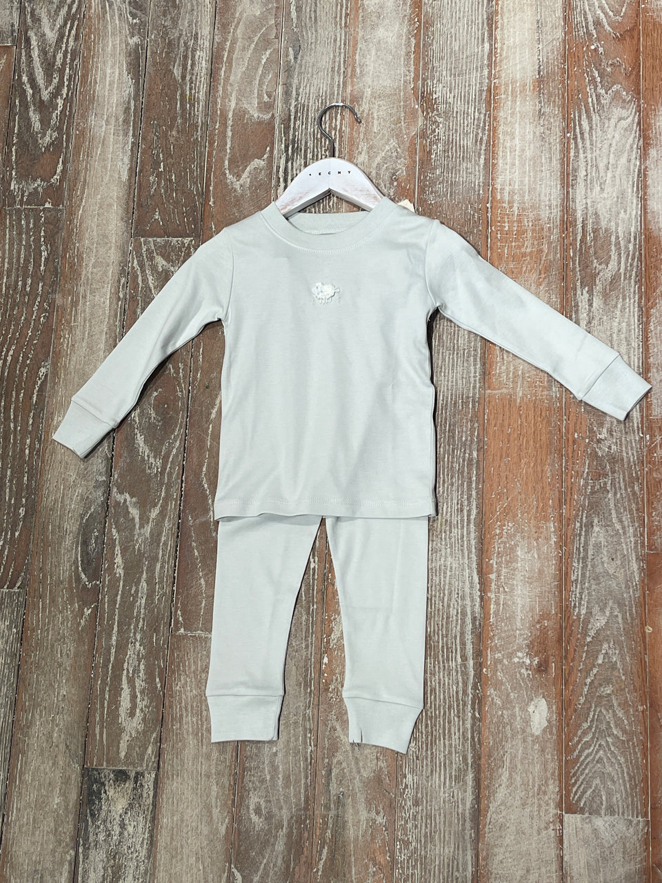 Wild Wawa Blue Lamb Embroidered 2pc Set