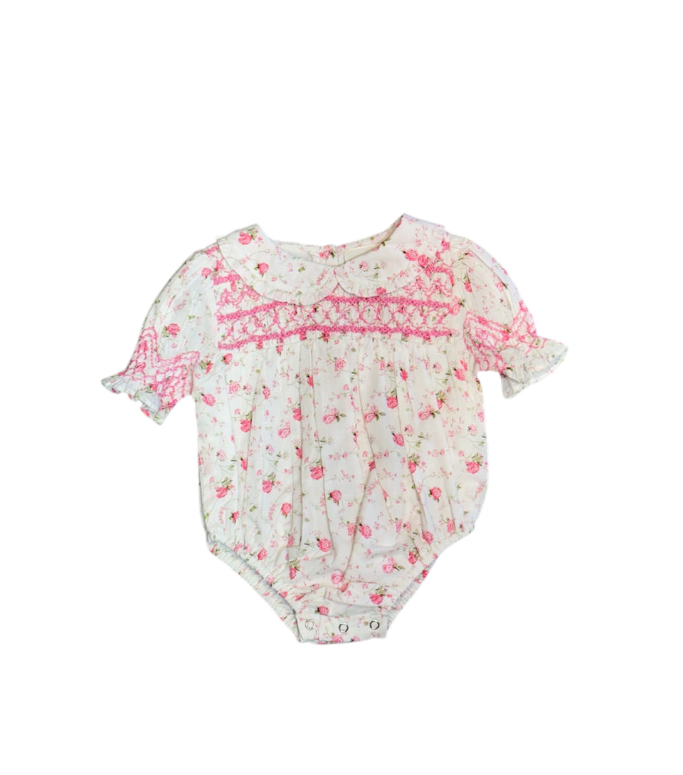 Pernille Pink Roses Smocked Romper