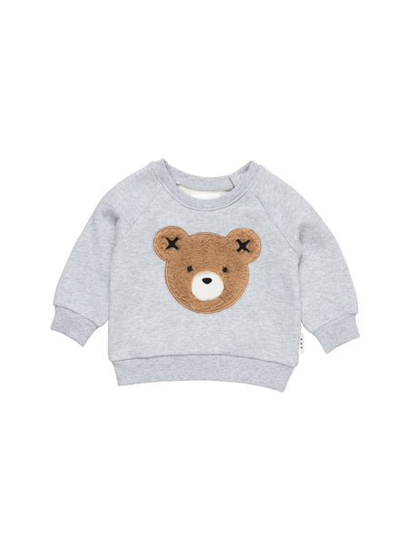 Hux Grey Furry Bear Sweatshirt