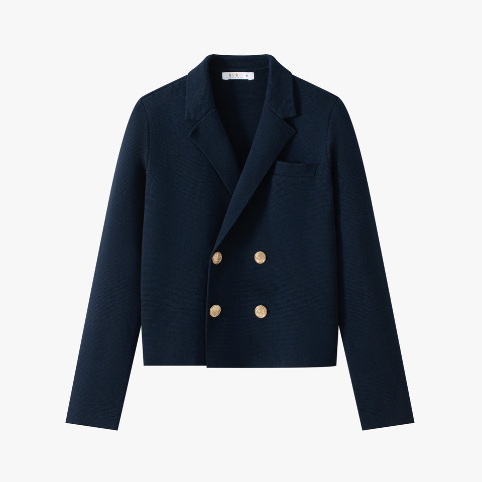 Coco Blanc Navy Double Breasted Blazer
