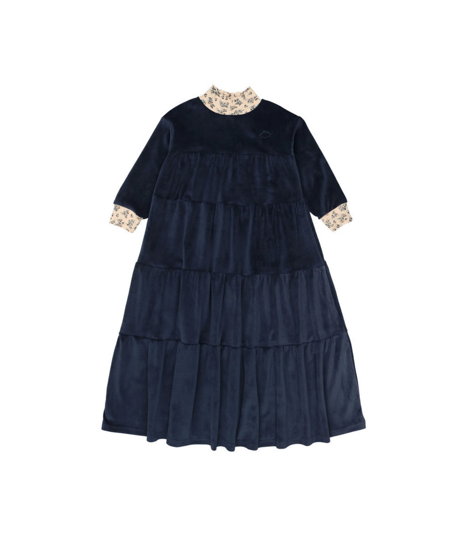Pouf Velour Navy Robe
