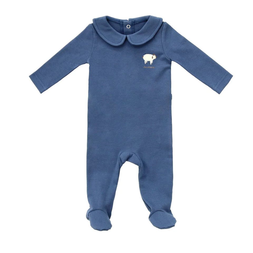 Coco Blanc Navy Footie