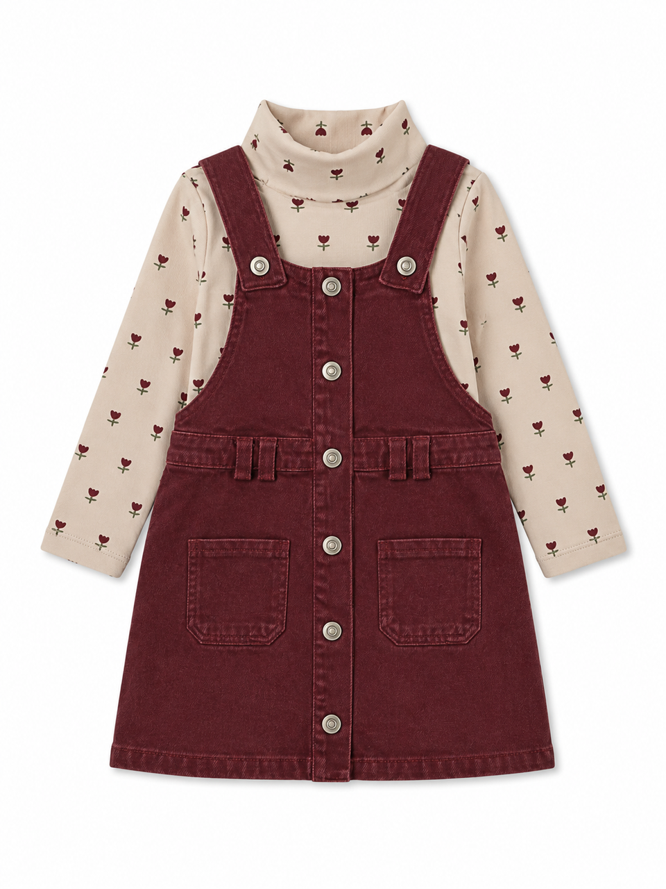 Kin+Kin Washed Burgundy Jumper Set
