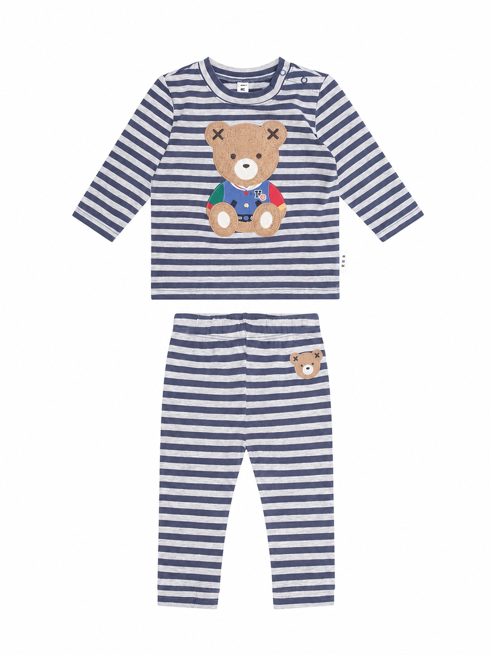 Hux Ink Grey Marle Stripe Set