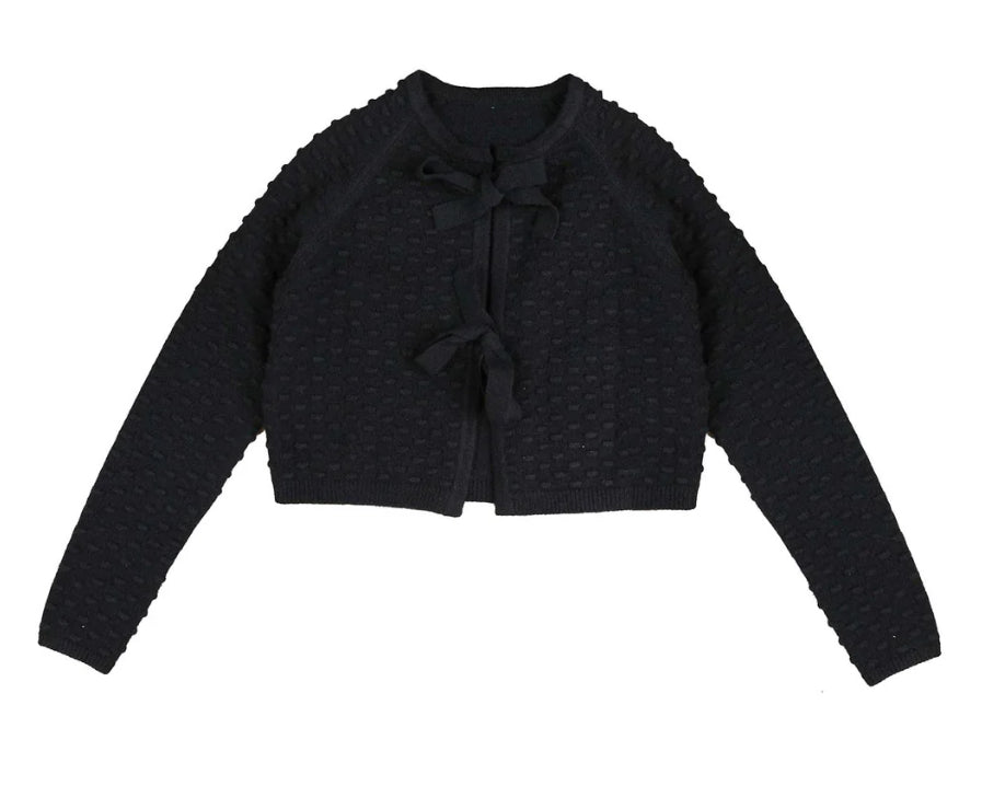 Hev Navy Bow Tie Cardigan