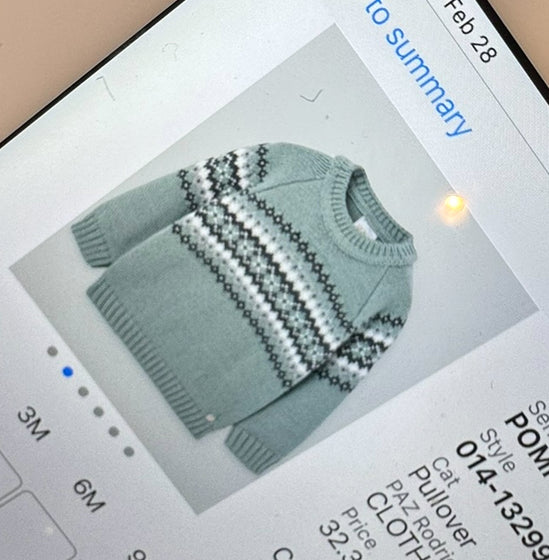 Paz Valley Green Knit Girl Pullover