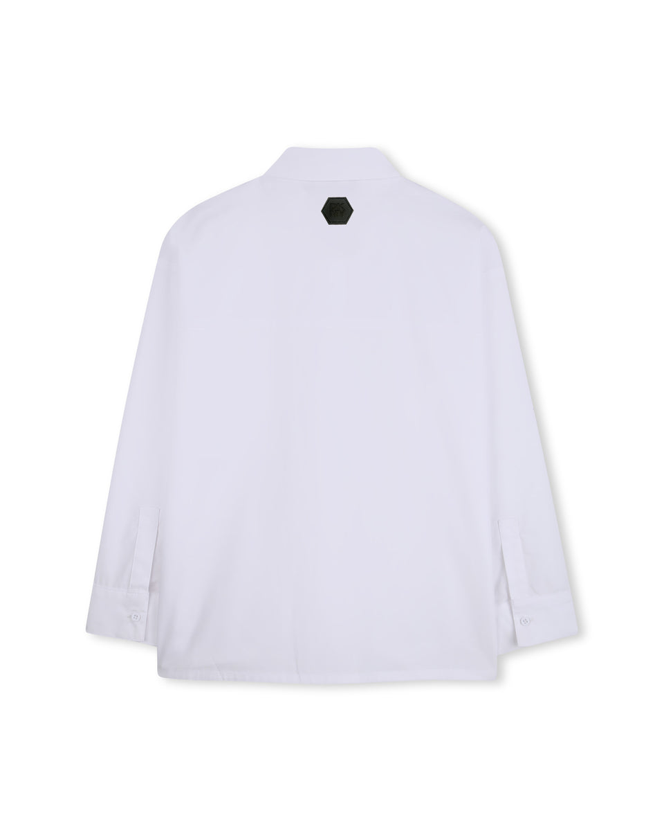 DKNY White Poplin Button Down Shirt