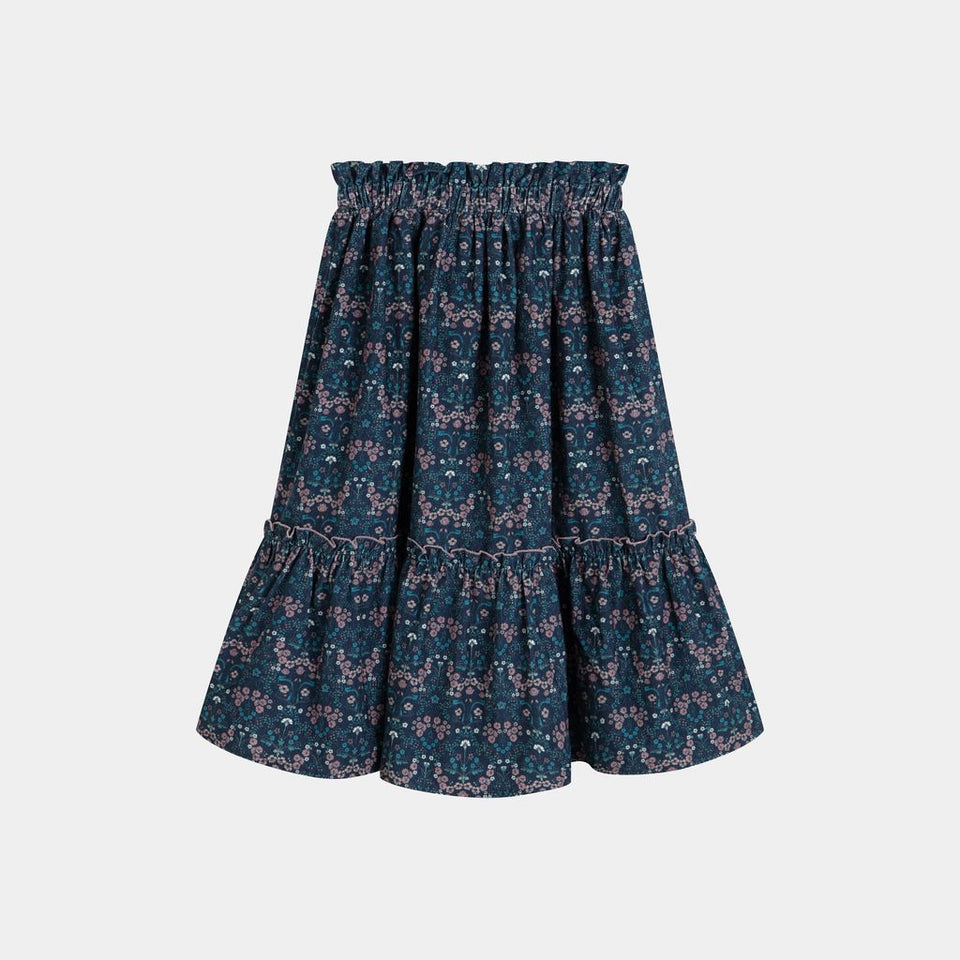 Cera Una Volta Jane Blue Art Skirt