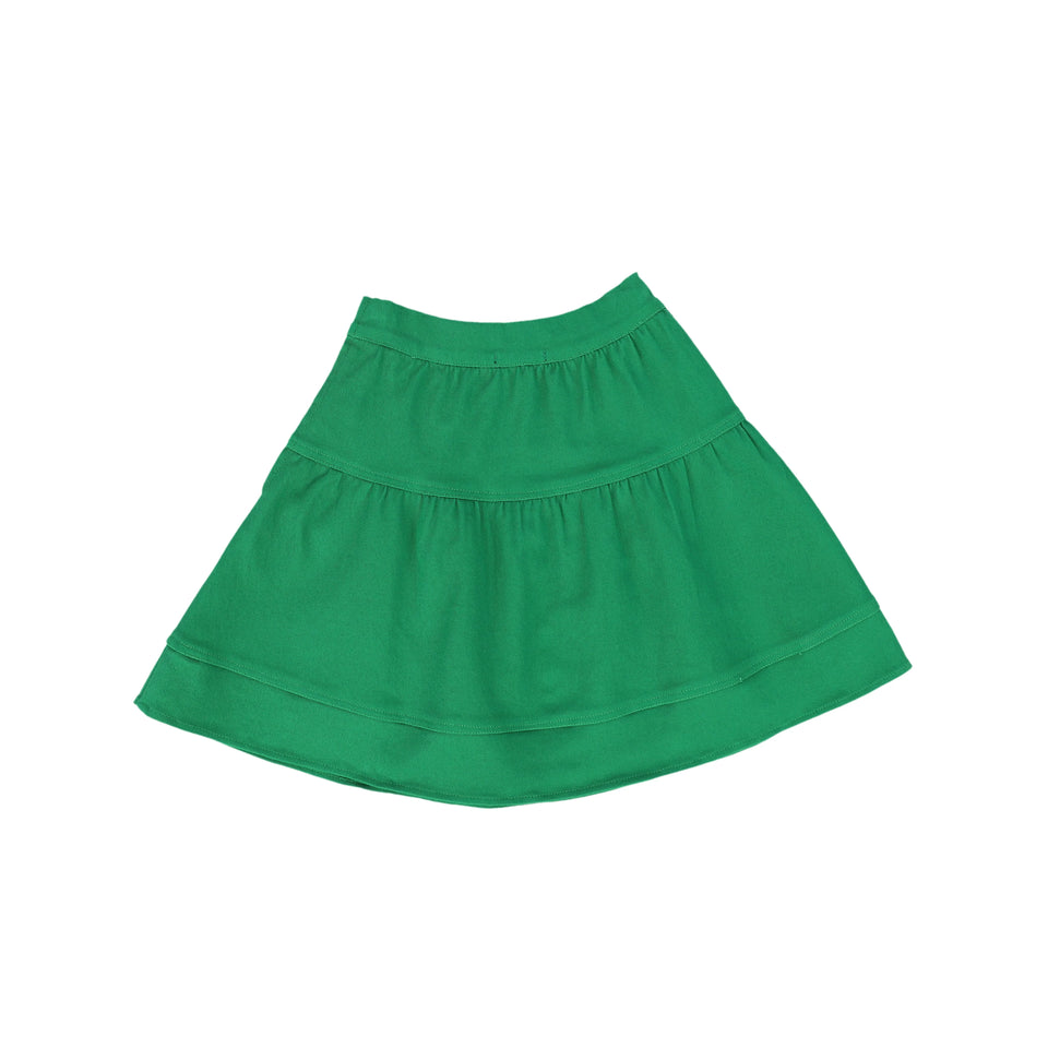 Bamboo Waisted Green Denim Skirt