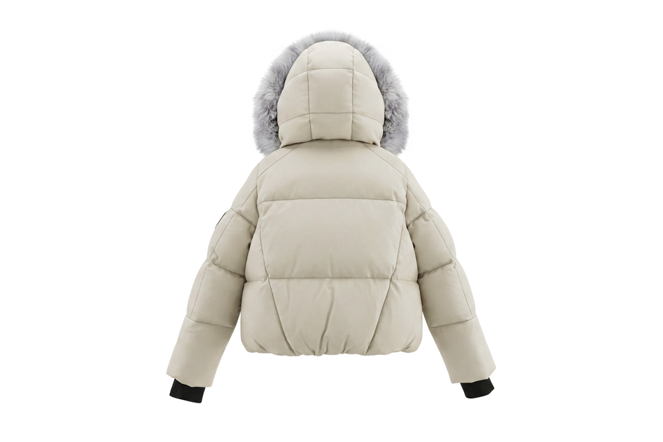 Pramie 2654B Fluted Neck Beige Bomber