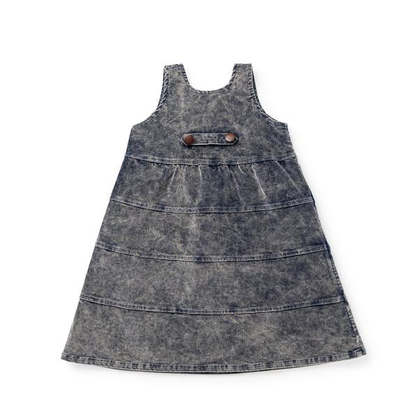 Birnham on the Sea Navy Wash Corduroy Button Tab Jumper