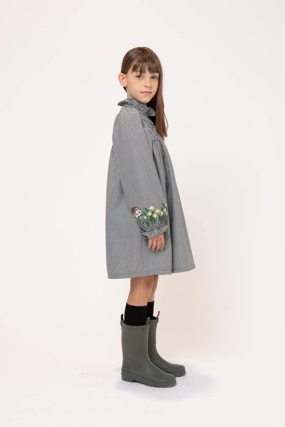 Piccola Ludo Bianco/Nero Girella Dress Longer Version