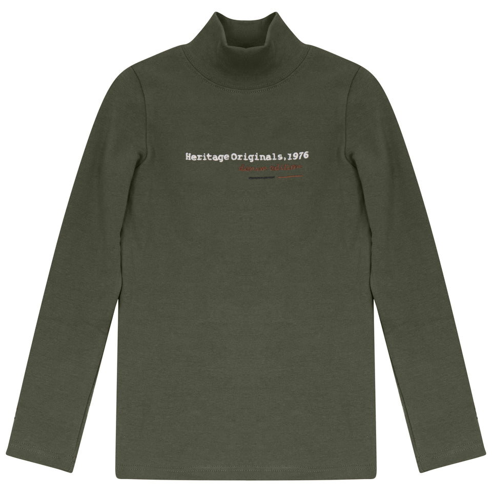 Calla Lili Green Heritage Mockneck