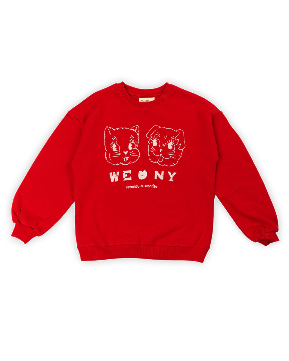 Wander and Wonder Cherry Dog and Cats Sweatshirt