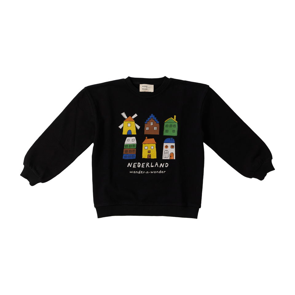 Wander & Wonder Black Nederland Sweatshirt