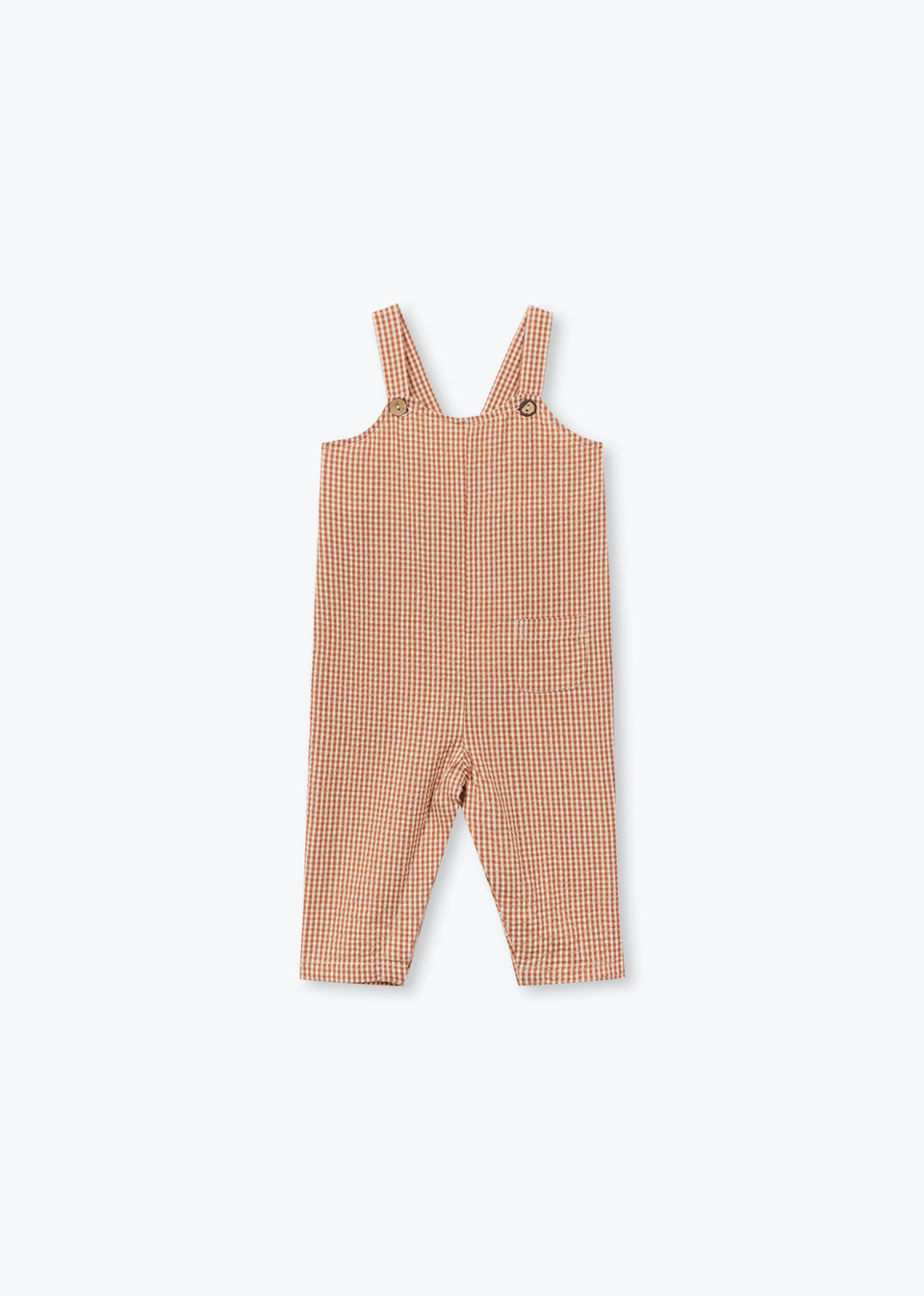 Arsene Maroon Gingham Overall