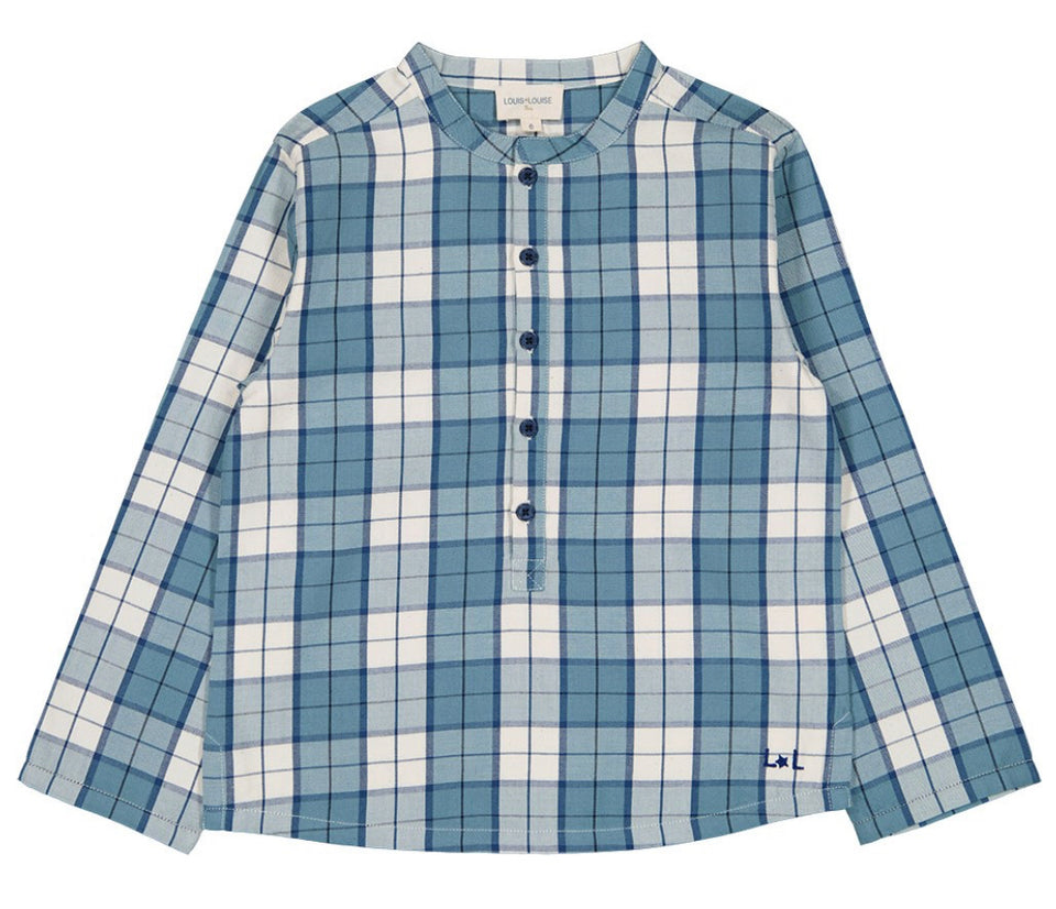 Louis Louise Blue Plaid Shirt