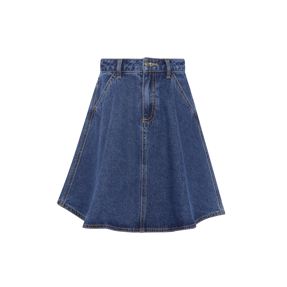 Little Parni Blue Denim Short Skirt