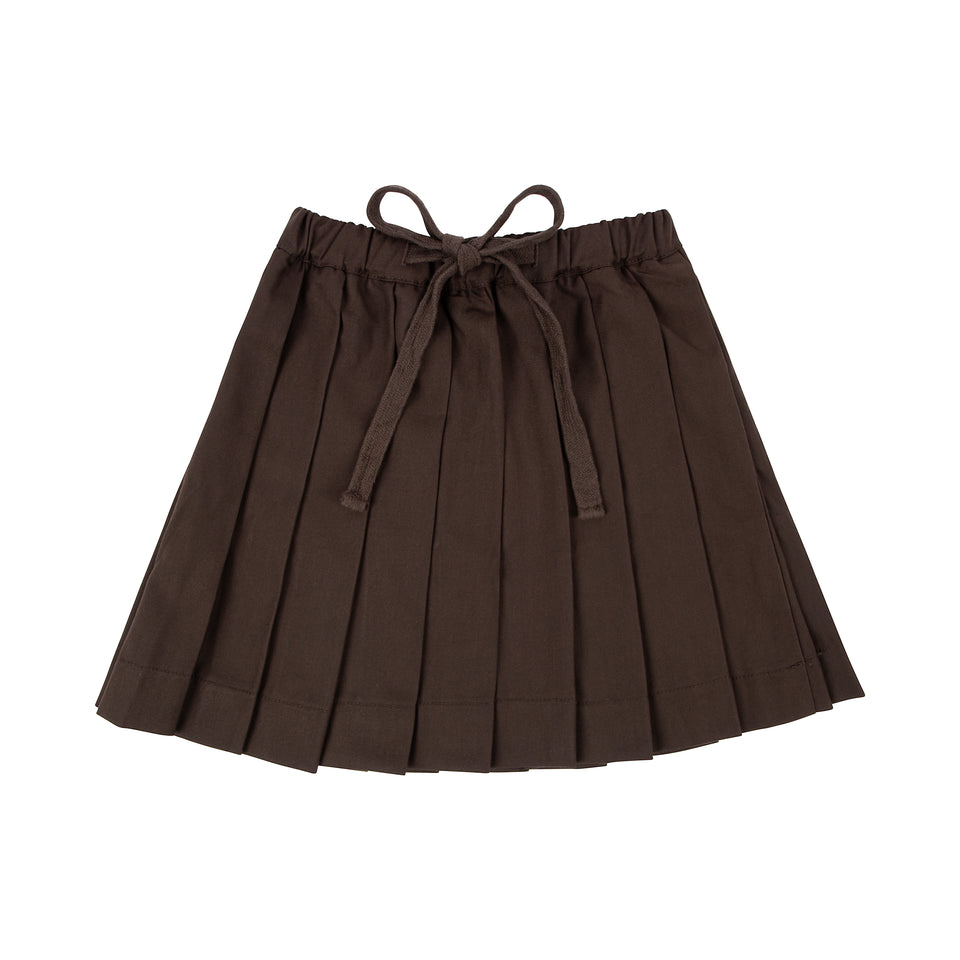 Kin+Kin Brown Pleated Skirt