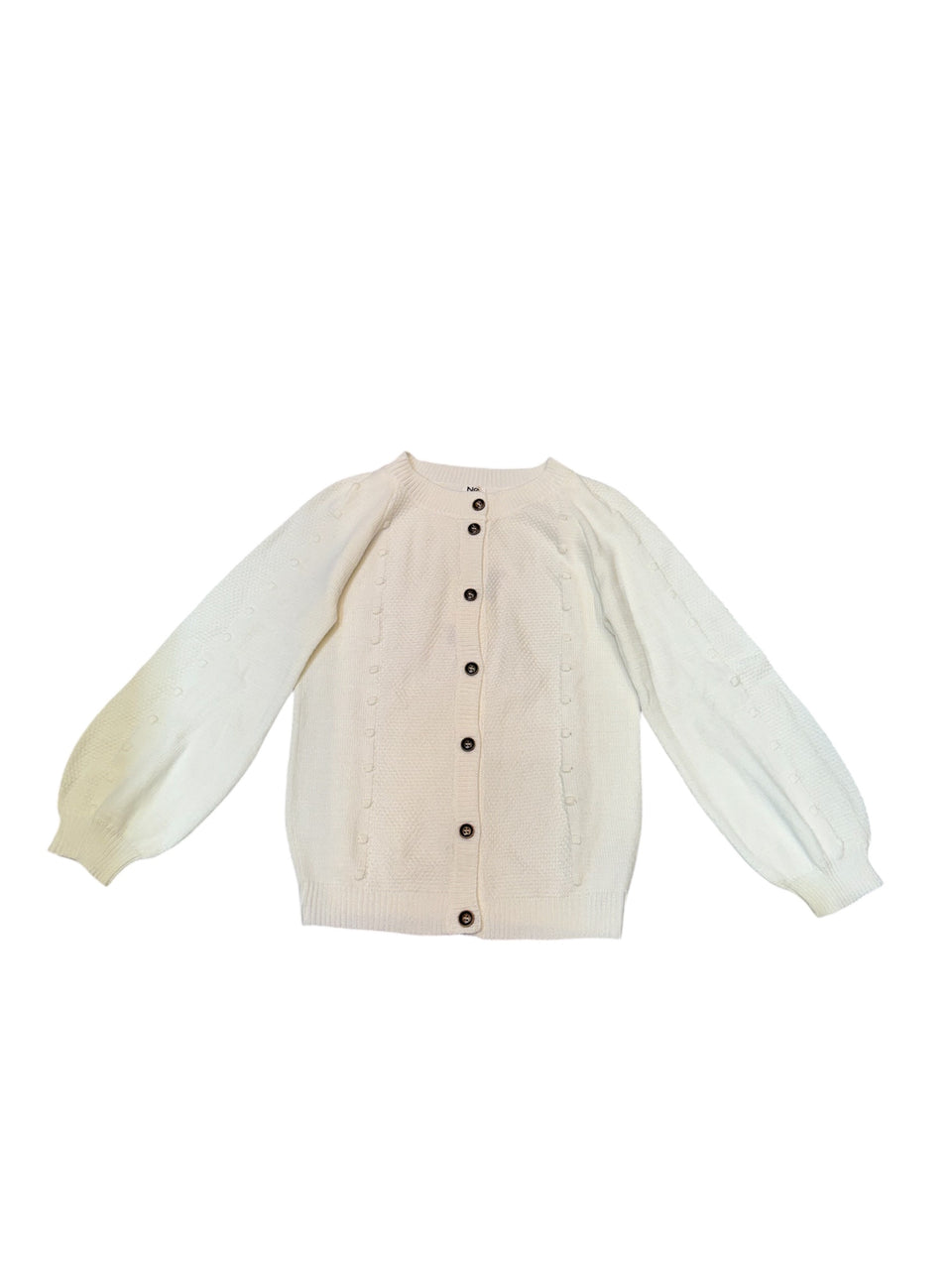 Noma White Knit Textured Cardigan