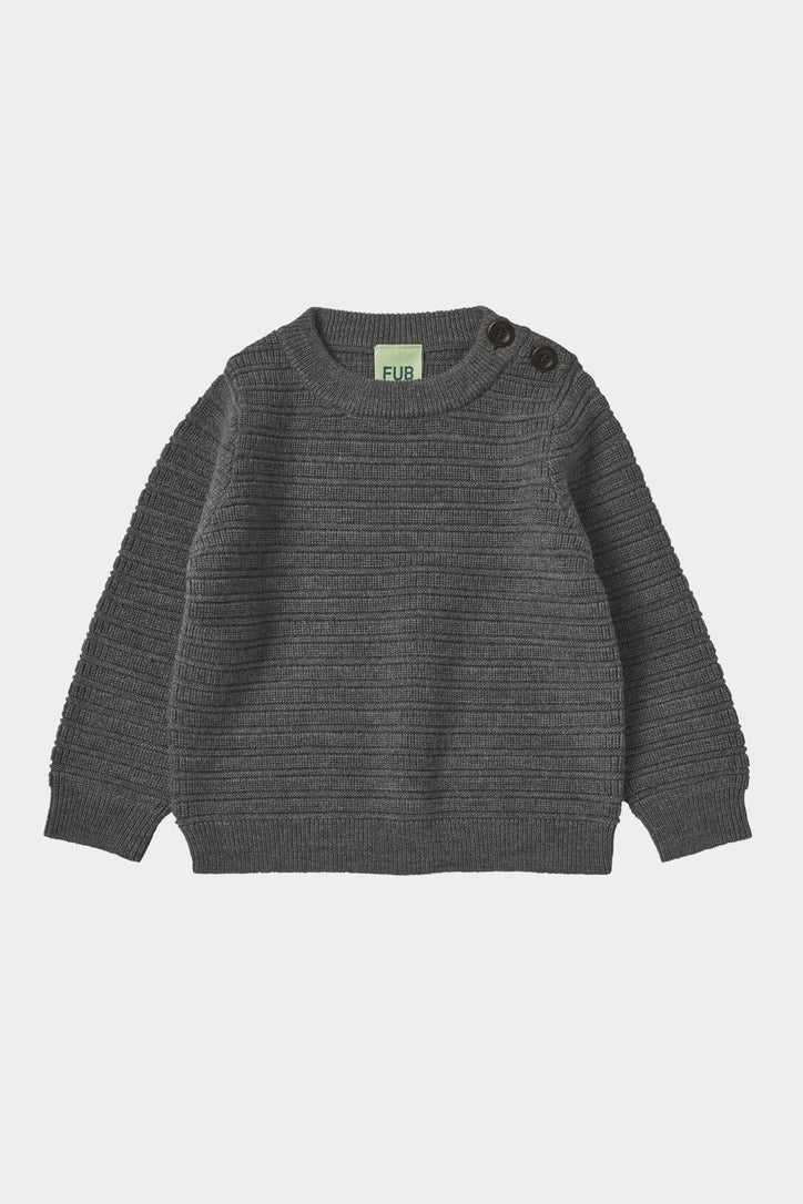 Fub Grey Melange Sweater