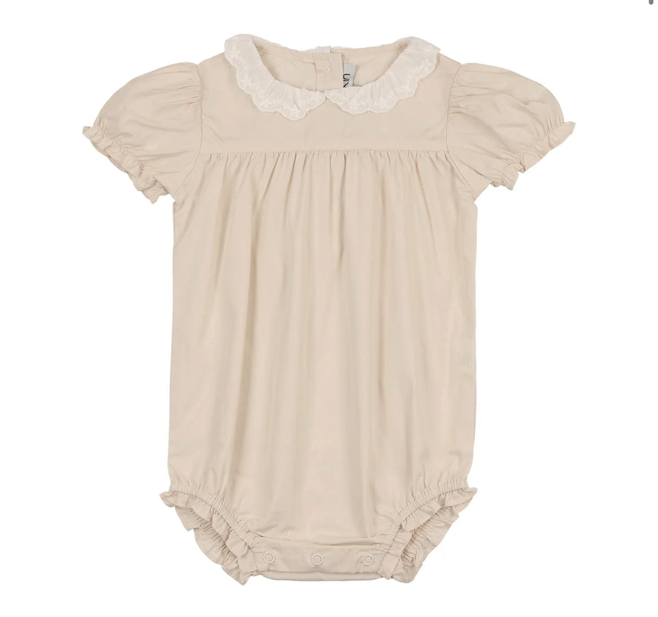 Kin Kin Natural Baby Ruffled Collar Romper