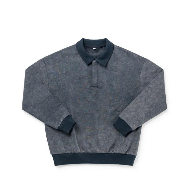 Birnham on the Sea Navy Wash Boy Sweatshirt Polo