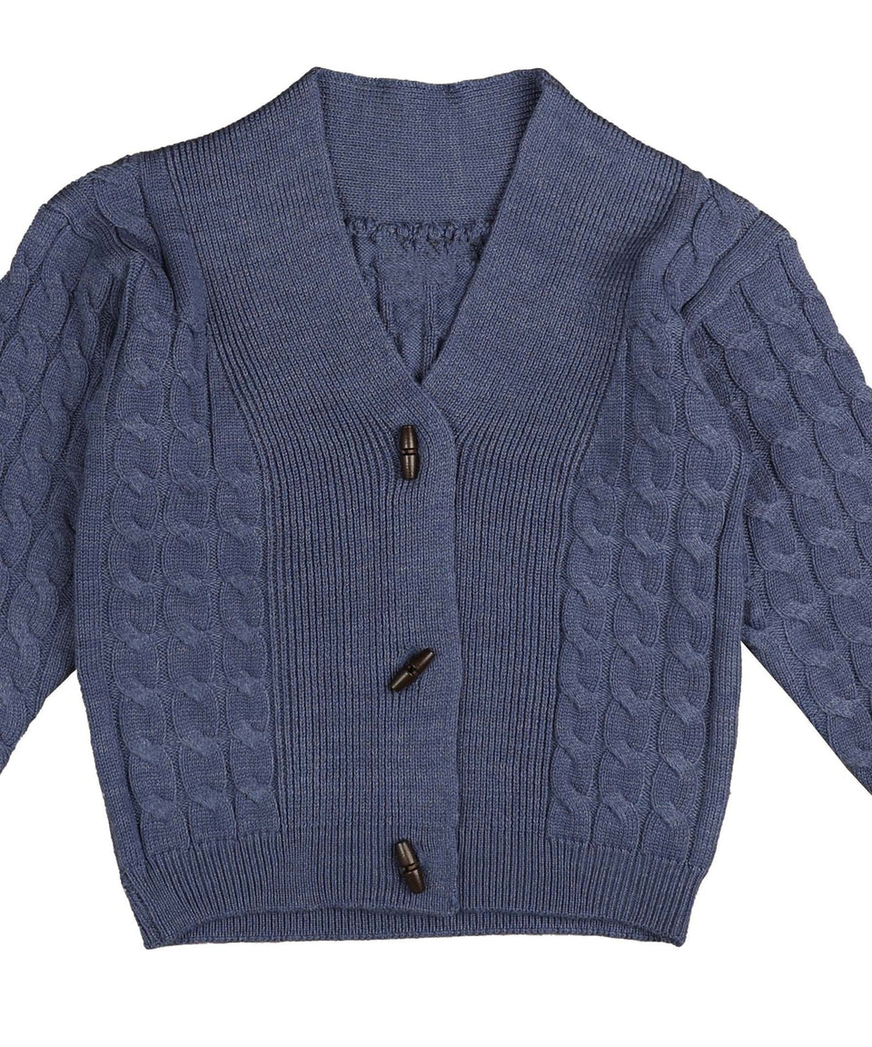 Noma Blue Toggle Cable Cardigan