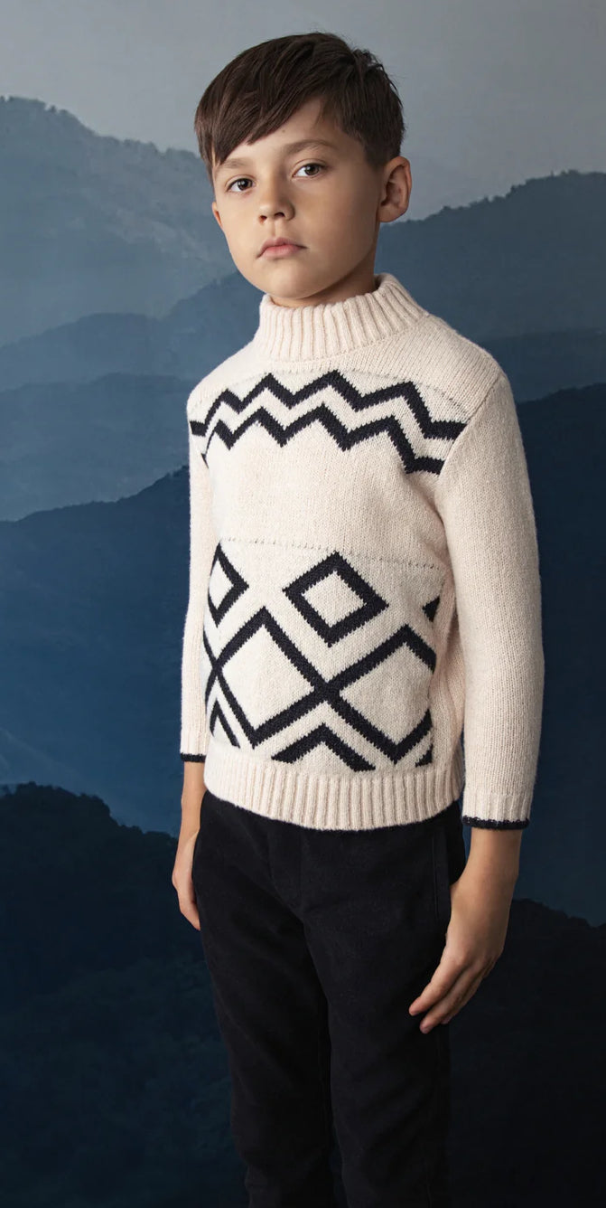 Noma Cream Intrasia Chunky Knit