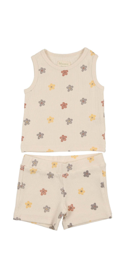 Maniere Floral Ribbed 2pc Set