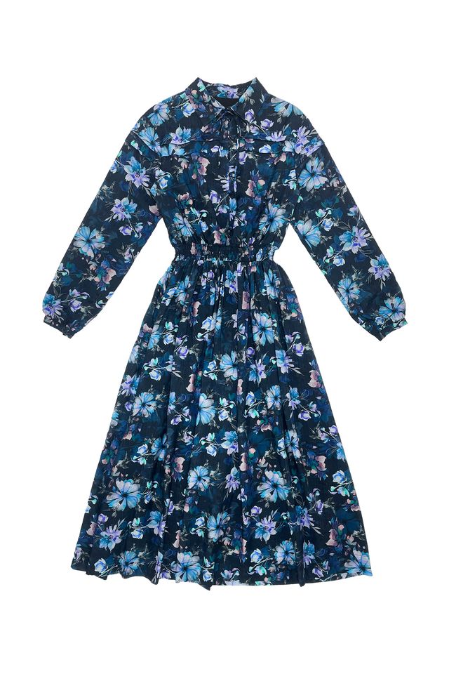 Elle oh Elle Simone Blue Flower Dress