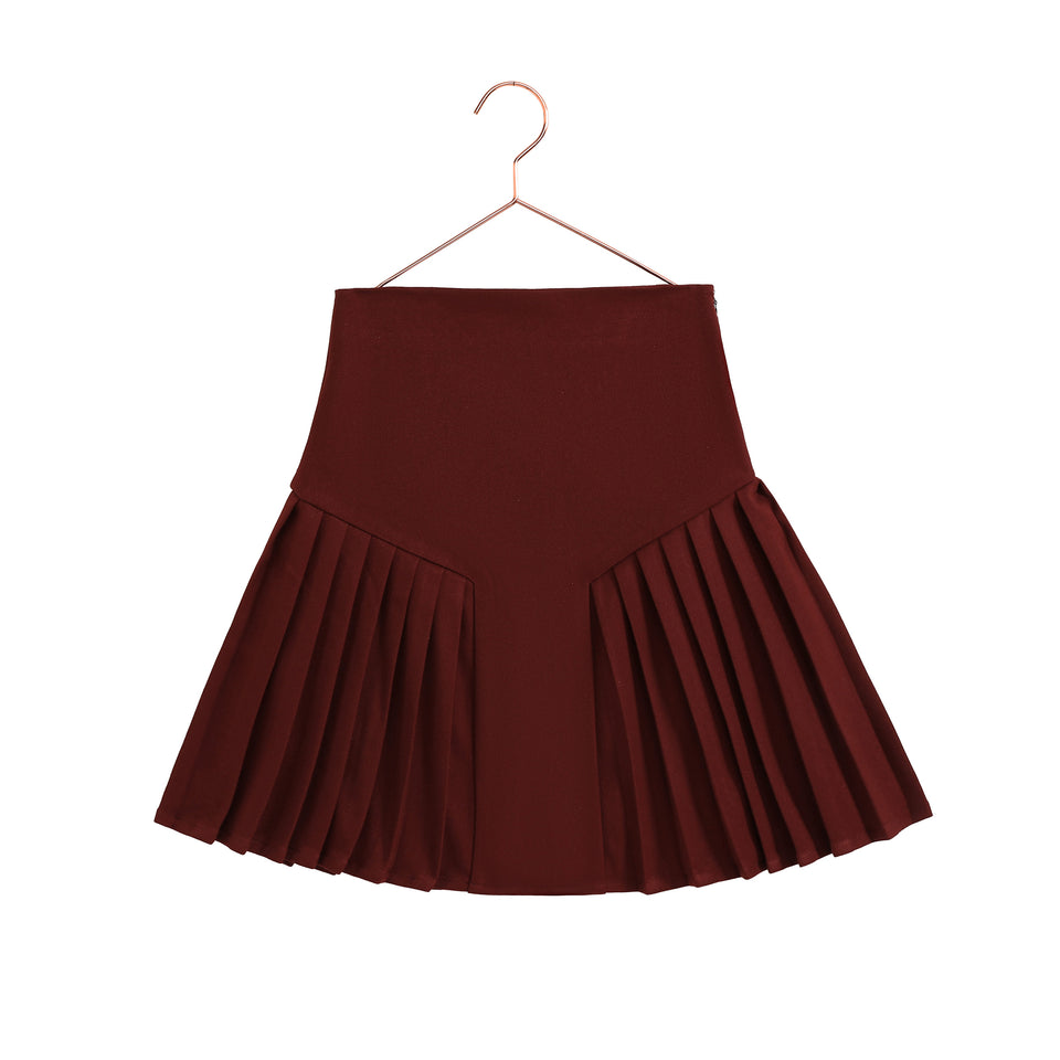 Retrokid Emerson Burgundy Pleated Skirt
