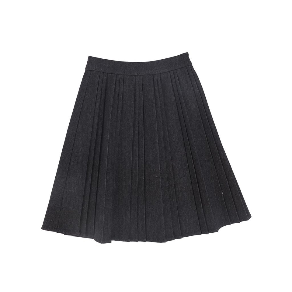 Valentina Black Denim Pleated Skirt