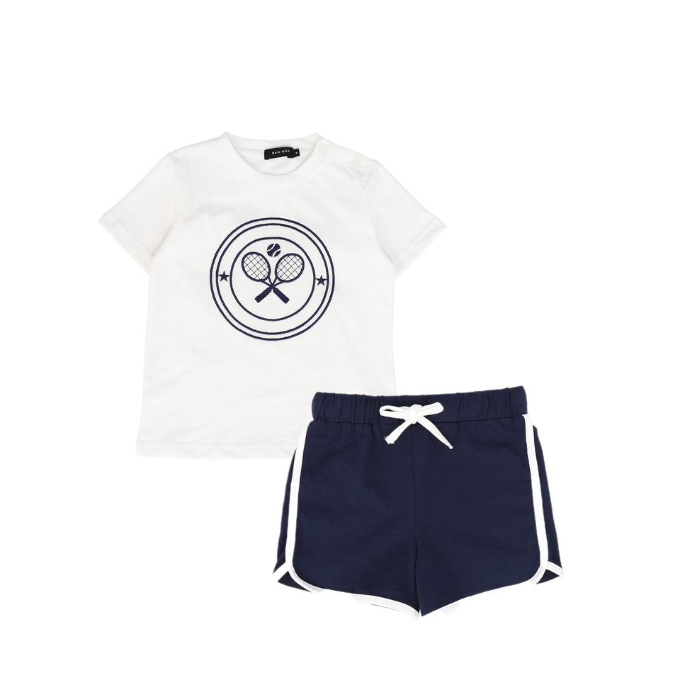 Bamboo Navy Tennis Racquet Set