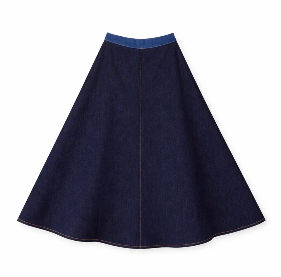 Tea Contrast Blue Denim 541 Skirt
