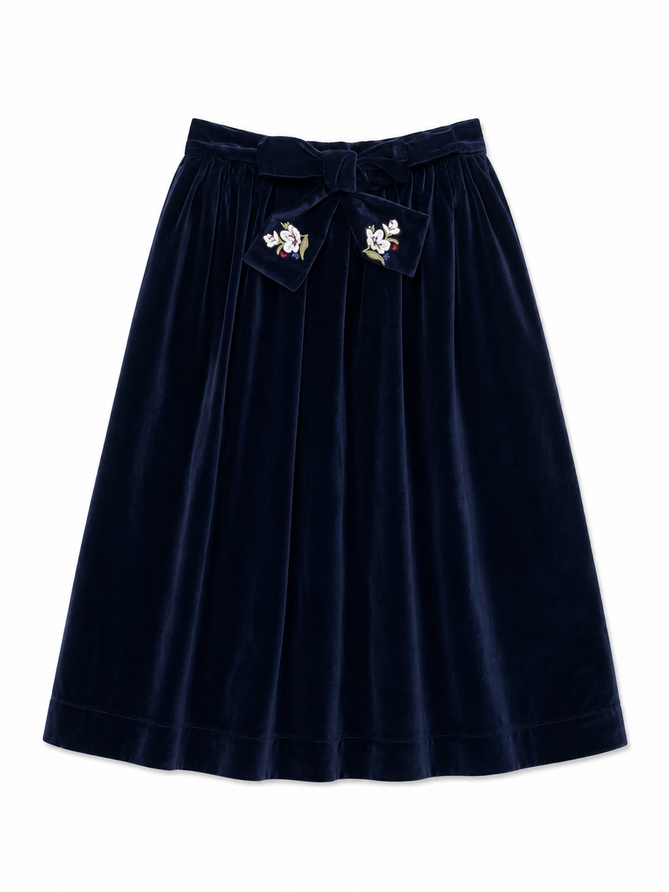 Paade Mode Haven Dark Blue Velvet Skirt