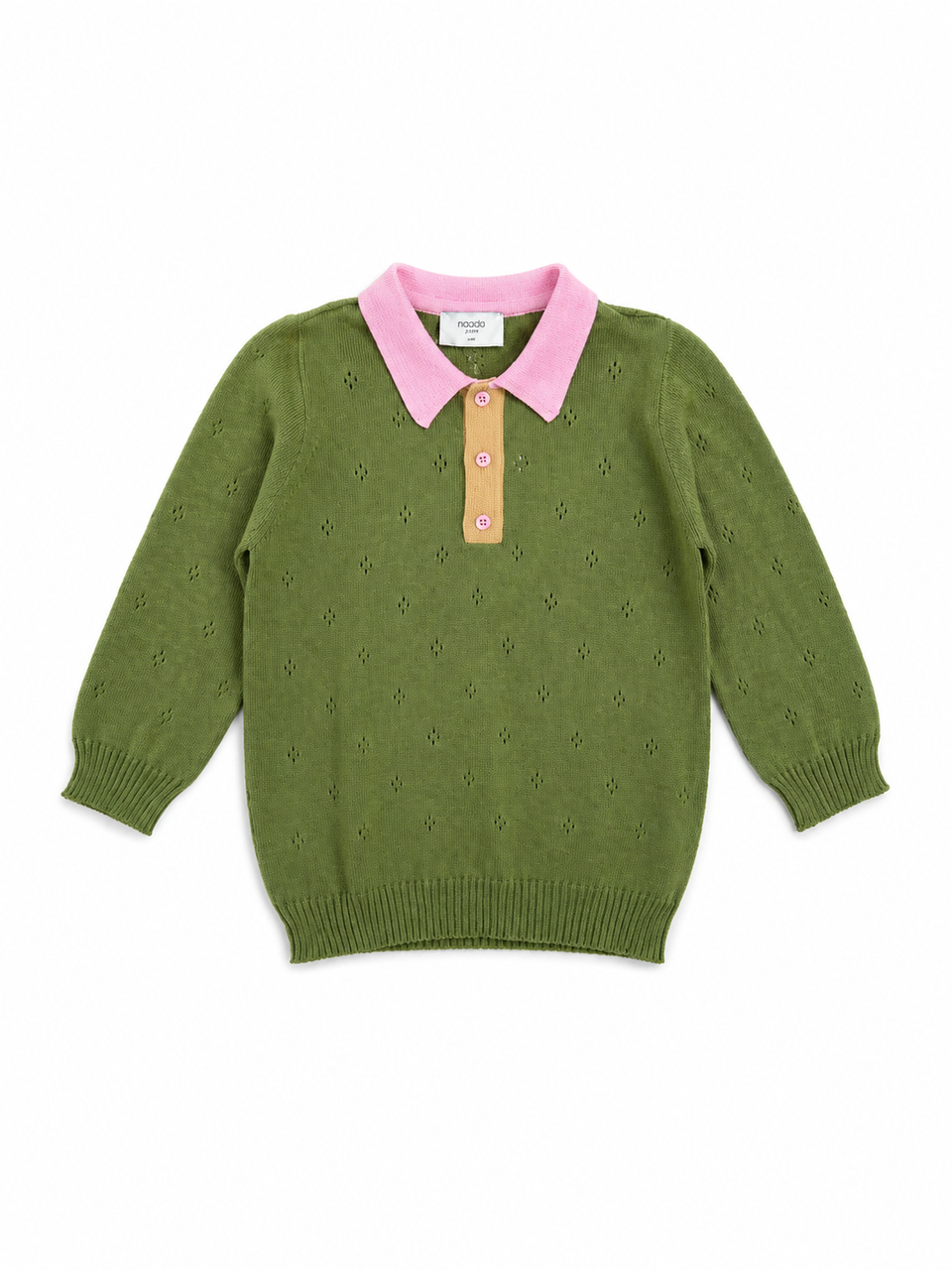 Paade Mode Kai L/S Green Polo Shirt