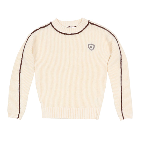 Motu Rex Cream Piped Sweater