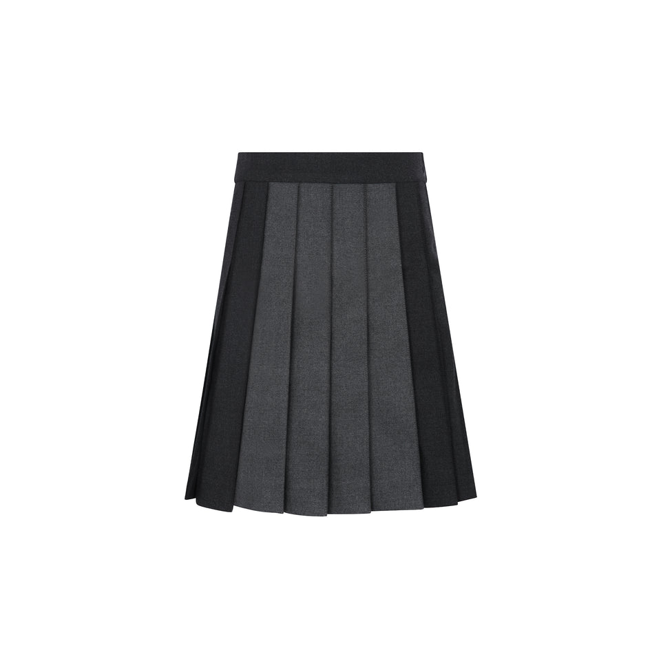 Little Parni Grey Two Tone Pleated Skirt