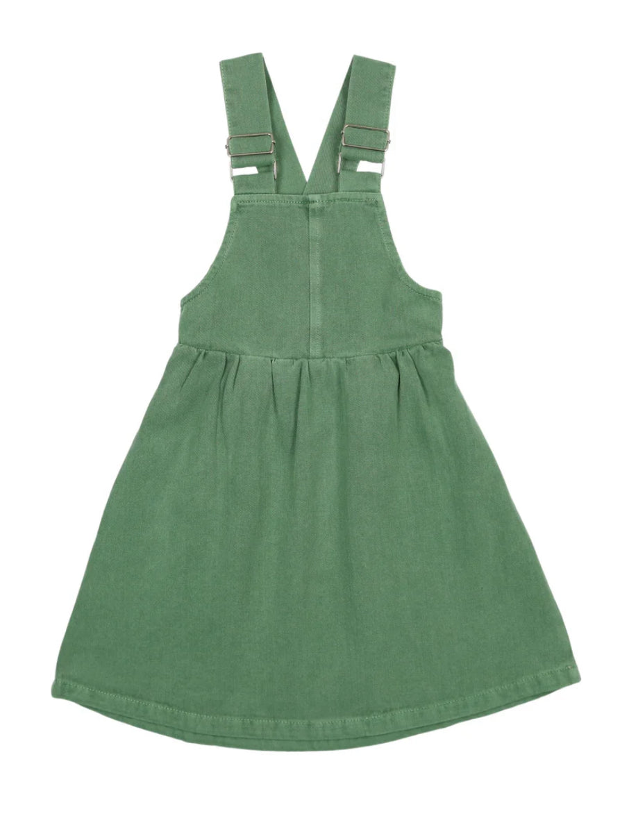 Farren and Me Green Denim Pinafore Dress