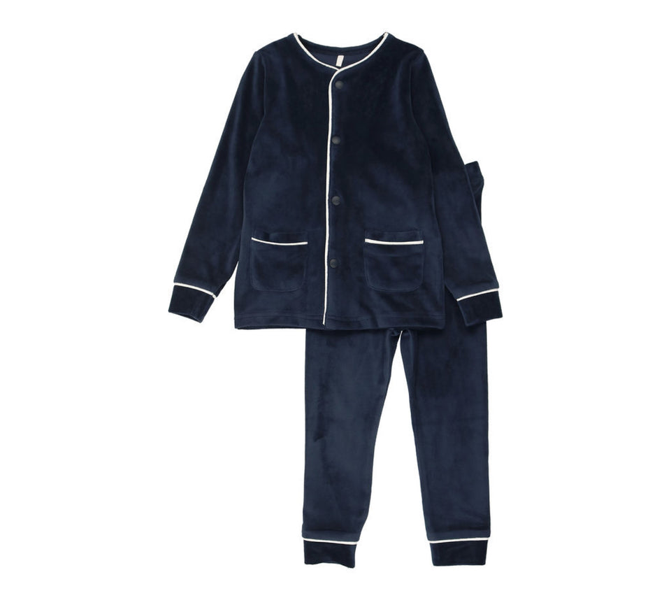 Pouf Velour Navy Pajamas