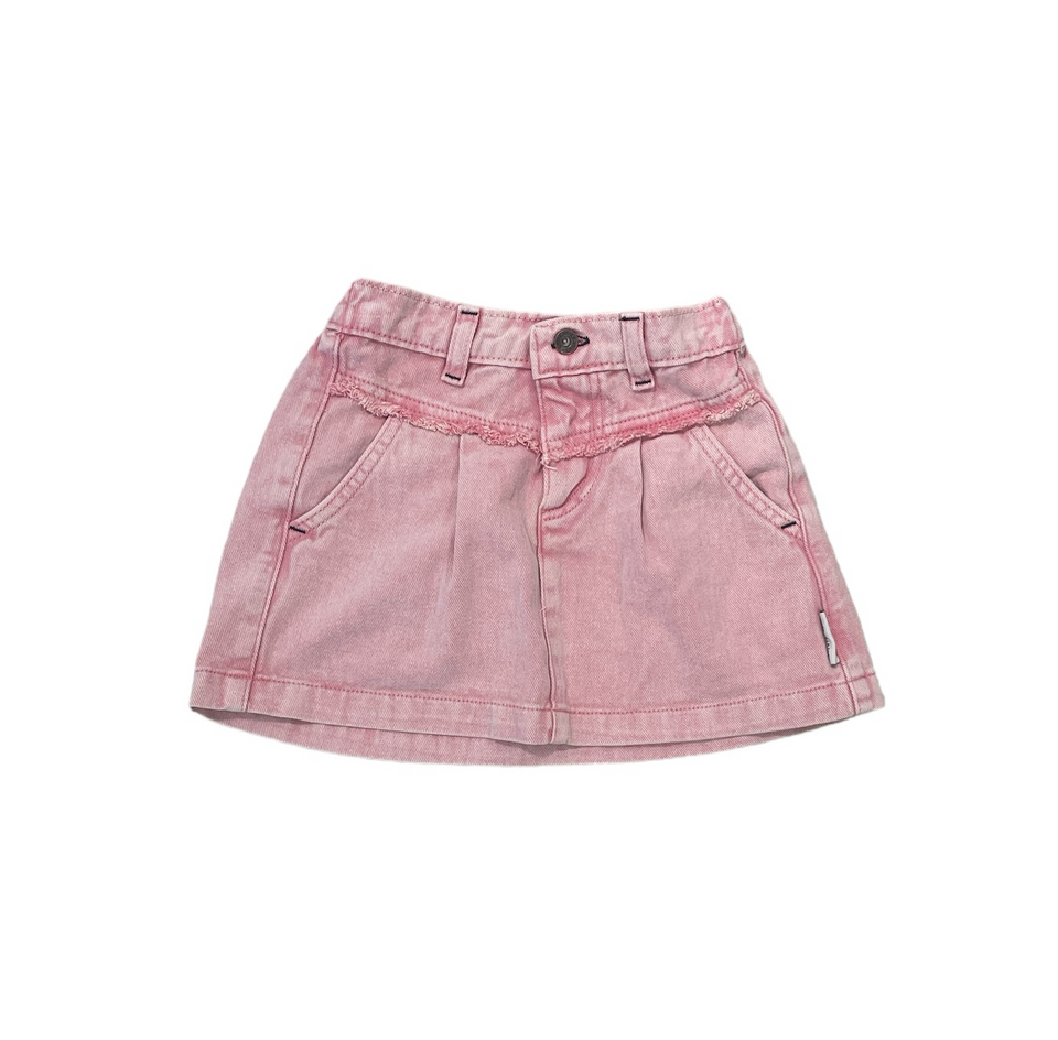 Piupiuchick Pink Denim Skirt