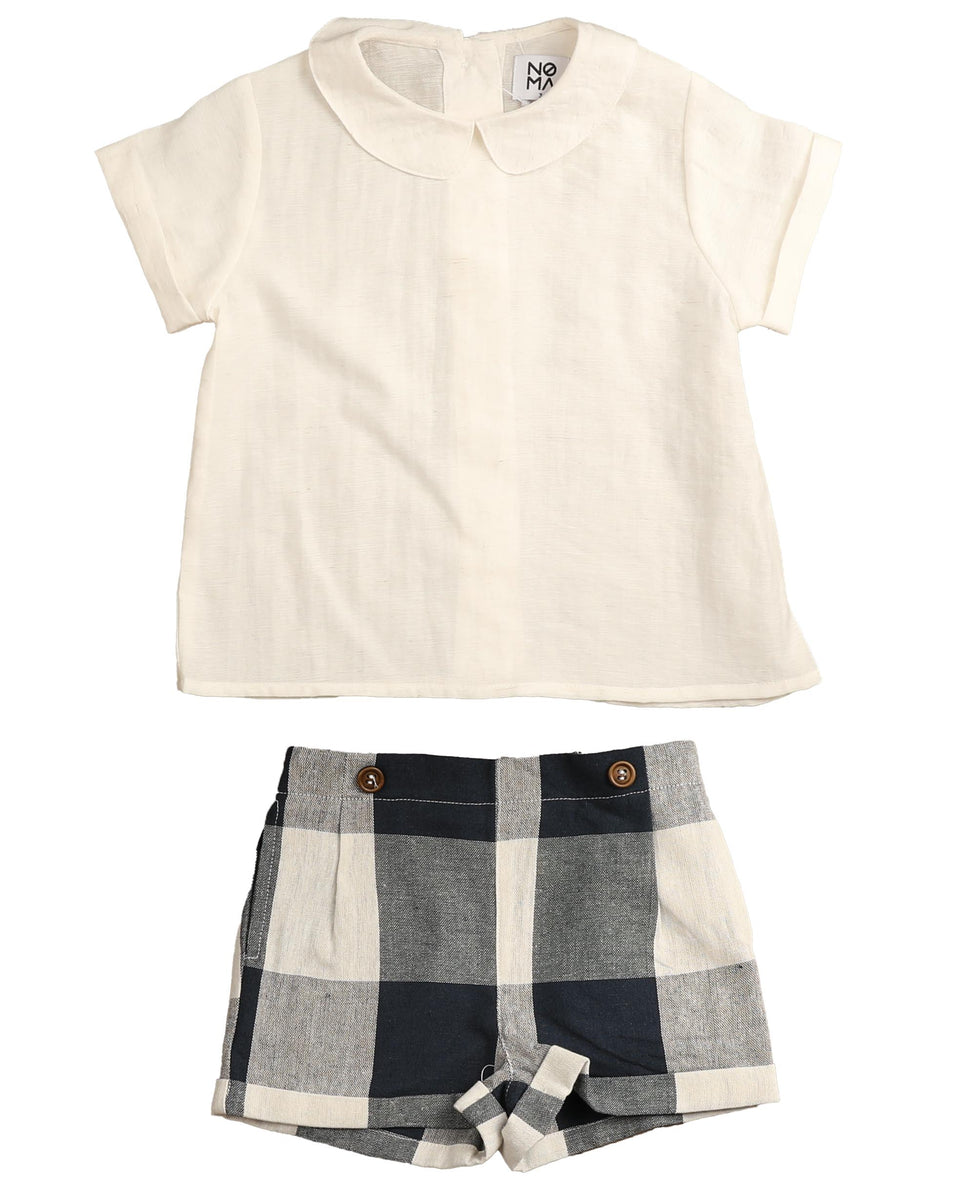 Noma Navy Contrast Color Collar Set