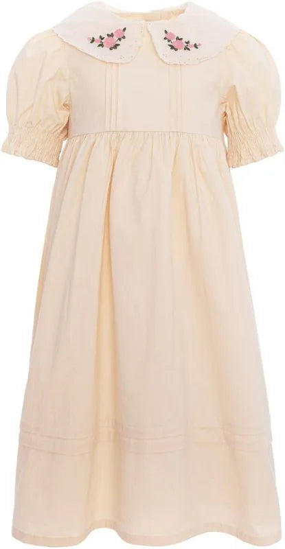 Pernille Cream Embroidered Collar Dress